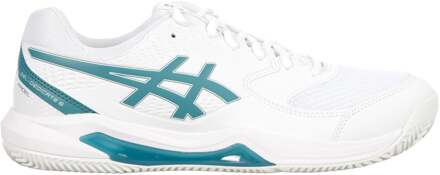 GEL-DEDICATE 8 PADEL Padel schoen Heren-wit, petrolblauw - 46