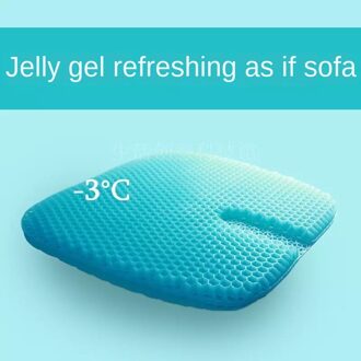 Gel Elastische Antislip Zitten Kussen Auto Sofa Kantoor Cervicale Gezondheidszorg Ijs Pad Honingraat Double Layer Grote Maat gel Zitkussen