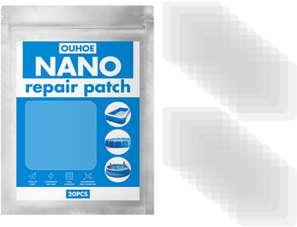Gel Waterdichte Transparante Zelfklevende Nylon Sticker Doek Patches Tent Jas Zwembad Ring Reparatie Tape Patch Accessoire 20stk