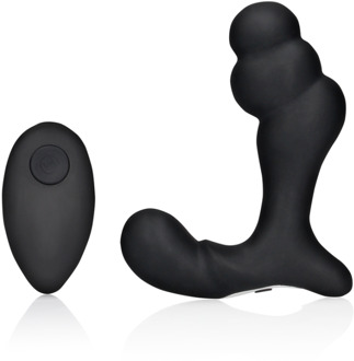 Gelaagde Vibrerende Prostaat Massager met Afstandsbediening - Zwart