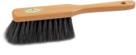 gelakte zachte stoffer/handveger - zwart paardenhaar - zachte veeg borstel