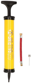 Gele ballenpomp met naaldventiel slang en vuldop 19 cm Geel