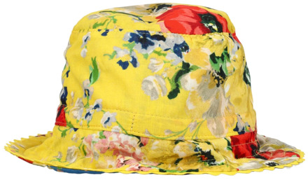 Gele Bloemen Omkeerbare Bucket Hat Zimmermann , Yellow , Dames - ONE Size