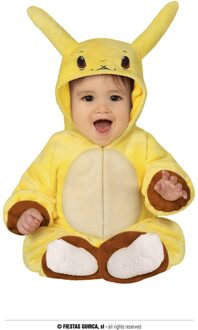 Gele cartoon chinchilla verkleedkostuum voor peuter 12-24 mnd One size