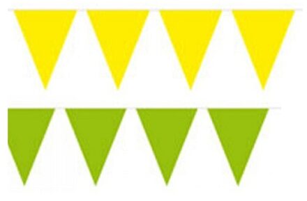 Gele en groene feest vlaggenlijnen Multi