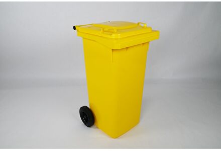 Gele Engels Afvalcontainer – 120 Liter, Hdpe Kunststof