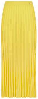 Gele Geplooide Gebreide Midi Rok Elisabetta Franchi , Yellow , Dames - S