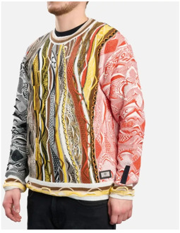 Gele Heren Sweater met Klassieke Ronde Hals Carlo Colucci , Multicolor , Heren - Xl,L,M,S