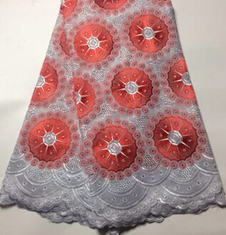 Gele Kant Stof Laatste Met Voorraad Borduren Afrikaanse Katoen Voile Kant Populaire Dubai Stijl Voor Party Dress YAX313 AS PIC1