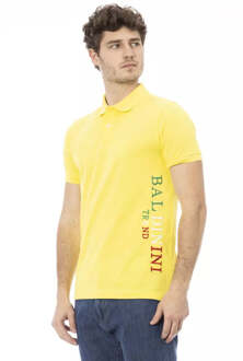 Gele Katoenen Polo Shirt voor Mannen - maat Geel