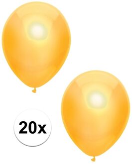 Gele metallic ballonnen 30 cm 20 stuks