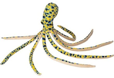 Gele octopus/inktvis vissen knuffels 55 cm knuffeldieren - Knuffel zeedieren Geel