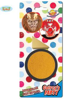 Gele schmink met sponsje Geel - Beige - Creme