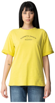 Gele T-shirts en Polos Elisabetta Franchi , Yellow , Dames - XS
