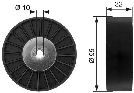 Geleide rol/omdraairol v-snaren DriveAlign® T36135