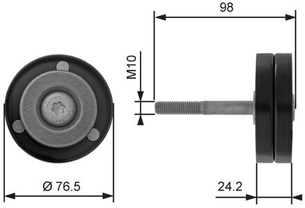 Geleide rol/omdraairol v-snaren DriveAlign® T36232