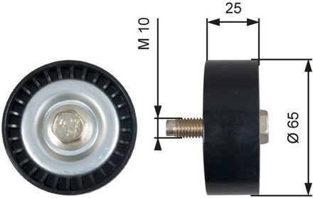 Geleide rol/omdraairol v-snaren DriveAlign® T36322