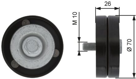 Geleide rol/omdraairol v-snaren DriveAlign® T36363