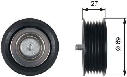 Geleide rol/omdraairol v-snaren DriveAlign® T36487
