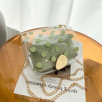 Geleizak Zomer Pvc Transparante Keten Zak Strandtas groen