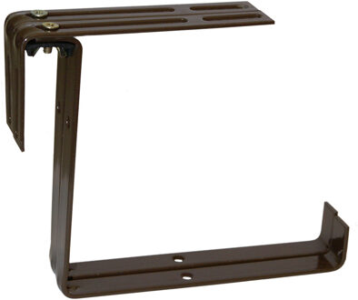 Geli Balkonbeugel - 2x - voor railing t/m 14 cm - bruin - bloem/plantenbakken ophang beugel