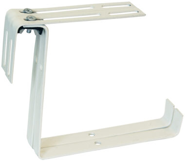 Geli Balkonbeugel - 2x - voor railing t/m 14 cm - wit - bloem/plantenbakken ophang beugel