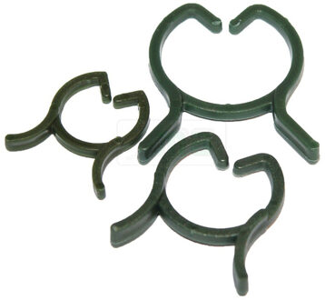 Geli Planten klemmen set - 120x stuks - kunststof - Dia 16 / 20 / 25 mm - binddraad - klemmetjes