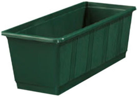 Geli Plantenbak/bloembak - groen - rechthoekig - 60 x 17,5 x 14,5 cm