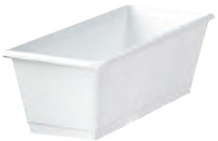 Geli Plantenbak kunststof - wit - rechthoekig - 40 x 18 x 15 cm - balkonbak