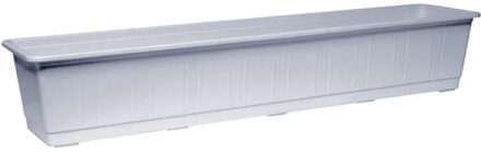 Geli Plantenbak - licht grijs - rechthoekig - kunststof - 80 x 17,5 x 14,5 cm
