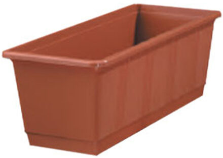 Geli Plantenbak - terracotta - rechthoekig - 40 x 17,5 x 14,5 cm - Plantenbakken Bruin