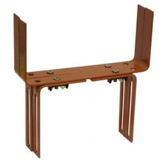 Geli Set van 2 verstelbare metalen balkon/muurbeugels 12 t/m 23,5 cm in de kleur terracotta - Plantenbakbeugels Bruin