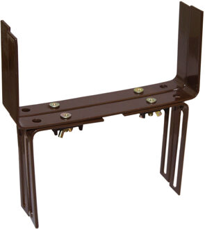 Geli Verstelbare muurbeugels - 2x - metaal - balkon haken - 12 t/m 23,5 cm - bruin