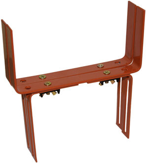 Geli Verstelbare muurbeugels - 2x - metaal - balkon haken - 12 t/m 23,5 cm - terracotta bruin