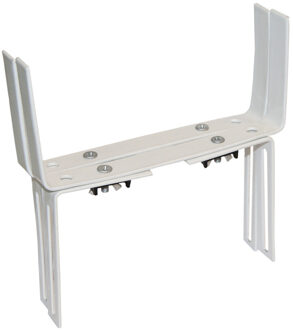 Geli Verstelbare muurbeugels - 2x - metaal - balkon haken - 12 t/m 23,5 cm - wit