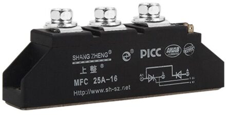 Gelijkrichter MFC25A Diode Gelijkrichter Semi-Gestuurde Thyristor Gelijkrichter/Gelijkrichter Brug Silicium Gelijkrichter Module
