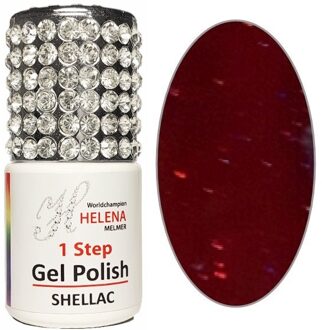 Gelpolish 76 - Robijn Rood met fonkeling zwart