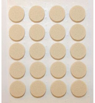 Geluiddempende meubel viltjes - 120x - zelfklevend - rond - wit - dia 9 mm - lades/deuren/ramen - Geluidsdempers / stoot