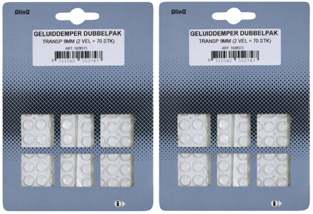 Geluidsdempers - 140x - zelfklevend - transparant - 8 mm - stootdopjes