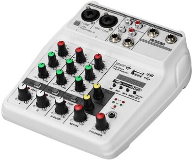 Geluidskaart Mixing Console Digitale 4 Kanalen Bluetooth Audio Mixer Usb Input 48V Power Voor Muziek Opname-Eu plug