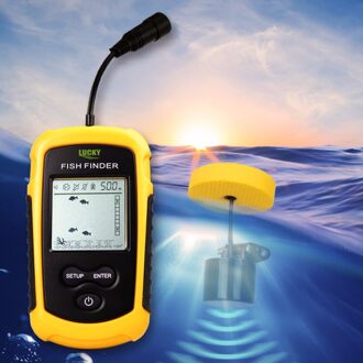 Geluk Draagbare Fishfinder Sonar Sirene Alarm Transducer Fishfinder 0.7-100M Vissen Echolood Met Engels Display