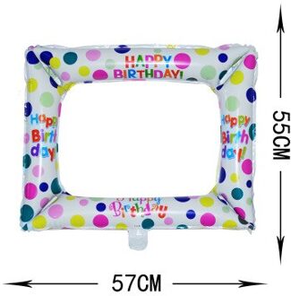 Gelukkige Verjaardag Aluminium Fotolijst Ballon voor creatieve Verjaardag Familie Party Photobooth props jongen meisje verjaardag Decoratie kid diep saffier