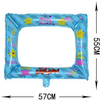 Gelukkige Verjaardag Aluminium Fotolijst Ballon voor creatieve Verjaardag Familie Party Photobooth props jongen meisje verjaardag Decoratie kid Olijf