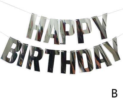 Gelukkige Verjaardag Banner Bunting Papier Verjaardagsfeestje Opknoping Garland Decoratie Douche Baby Banner