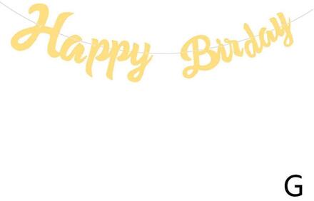 Gelukkige Verjaardag Banner Bunting Papier Verjaardagsfeestje Opknoping Garland Decoratie Douche Baby Banner