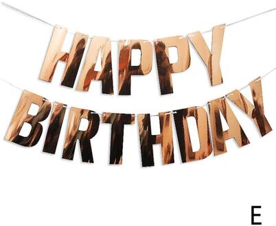 Gelukkige Verjaardag Banner Bunting Papier Verjaardagsfeestje Opknoping Garland Decoratie Douche Baby Banner