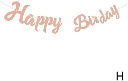 Gelukkige Verjaardag Banner Bunting Papier Verjaardagsfeestje Opknoping Garland Decoratie Douche Baby Banner