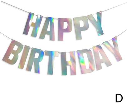 Gelukkige Verjaardag Banner Bunting Papier Verjaardagsfeestje Opknoping Garland Decoratie Douche Baby Banner