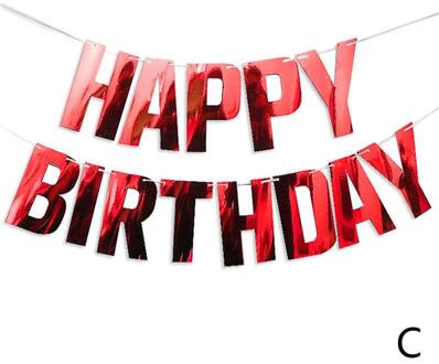 Gelukkige Verjaardag Banner Bunting Papier Verjaardagsfeestje Opknoping Garland Decoratie Douche Baby Banner