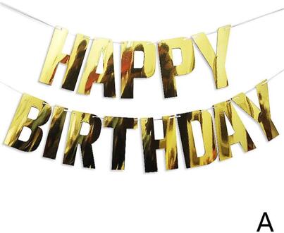 Gelukkige Verjaardag Banner Bunting Papier Verjaardagsfeestje Opknoping Garland Decoratie Douche Baby Banner